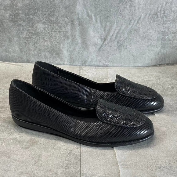 Aerosoles Women's Black Snake Print Brielle Slip On Leather SZ 6.5 - Picture 6 of 8